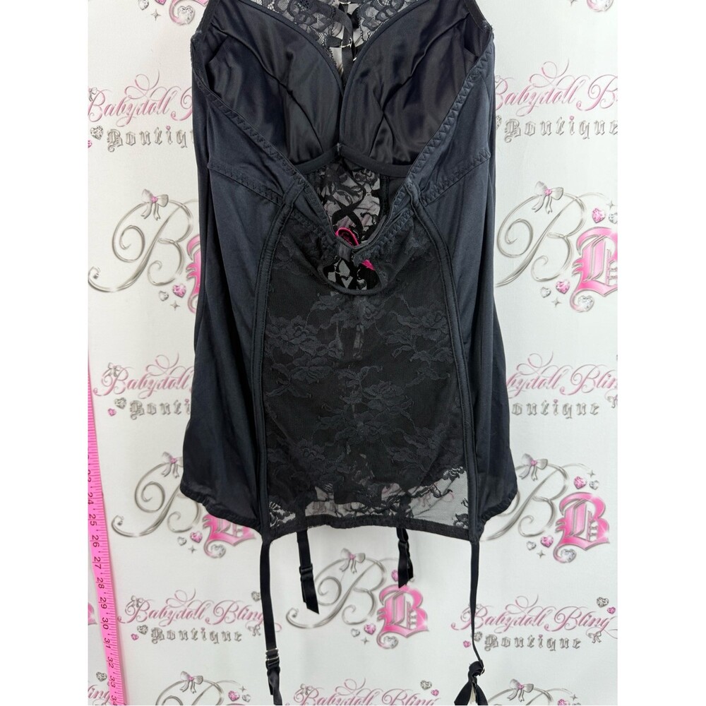 La SENZA tank top corset lace sexy straps Black Lace-Up Bustier Tank Top - Picture 9 of 16